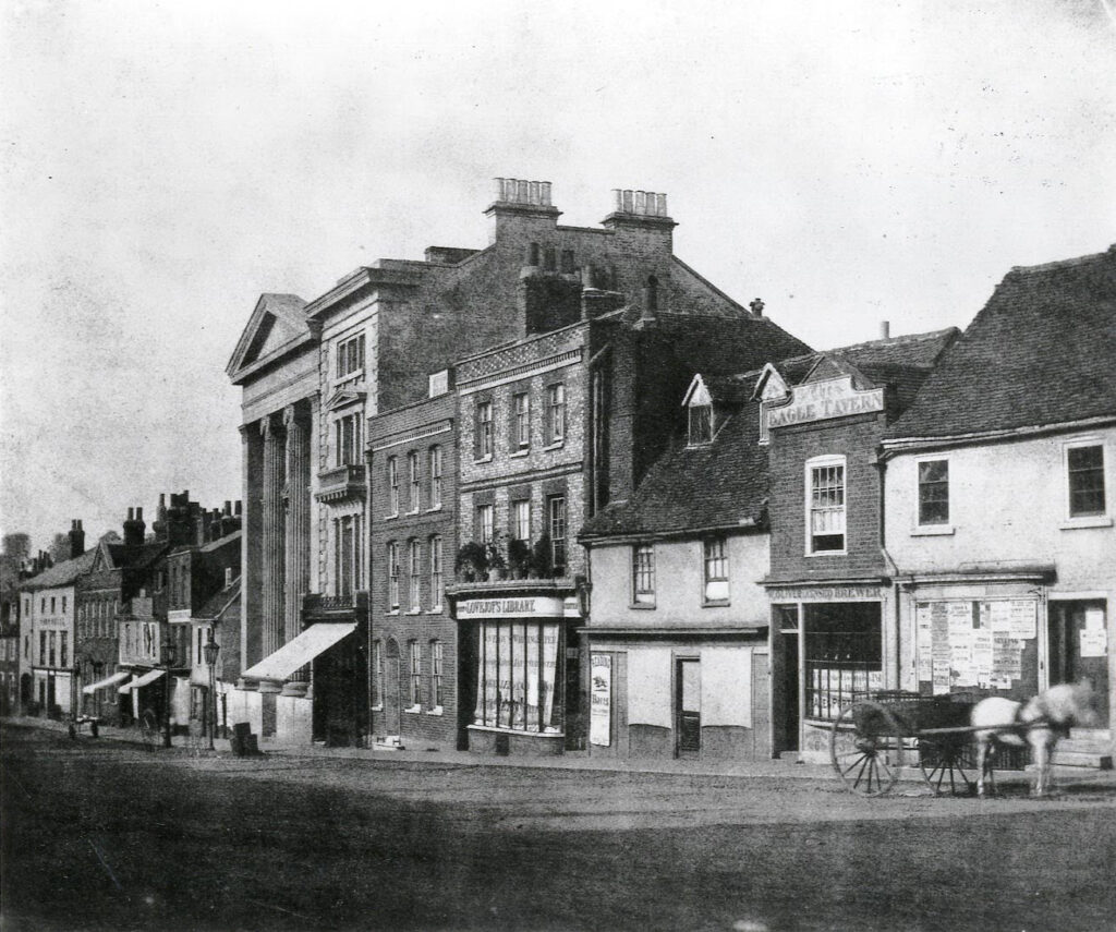 William Henry Fox Talbot, London Street, Reading, c 1845 Modern positive from original calotype negative Original negative: National Science and Media Museum, Bradford, UK
