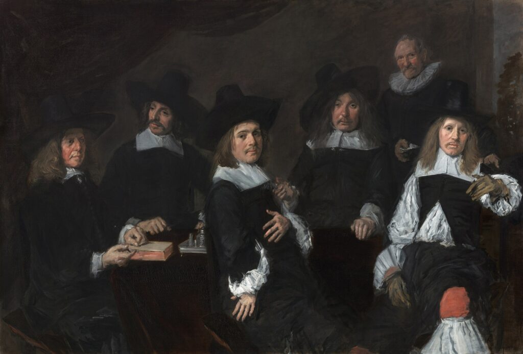 Frans Hals, Regents of the Old Men’s Almshouse, 1664 Oil on canvas, 67.8 × 100.8 in Frans Hals Museum, Haarlem