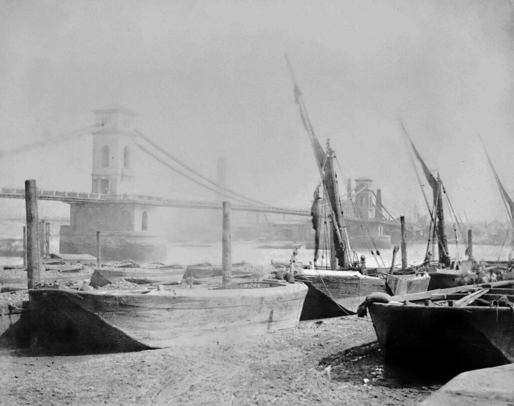 William Henry Fox Talbot, Hungerford Suspension Bridge, c 1845 Salted paper print, 6.6 × 8.5 in Private collection, location undisclosed