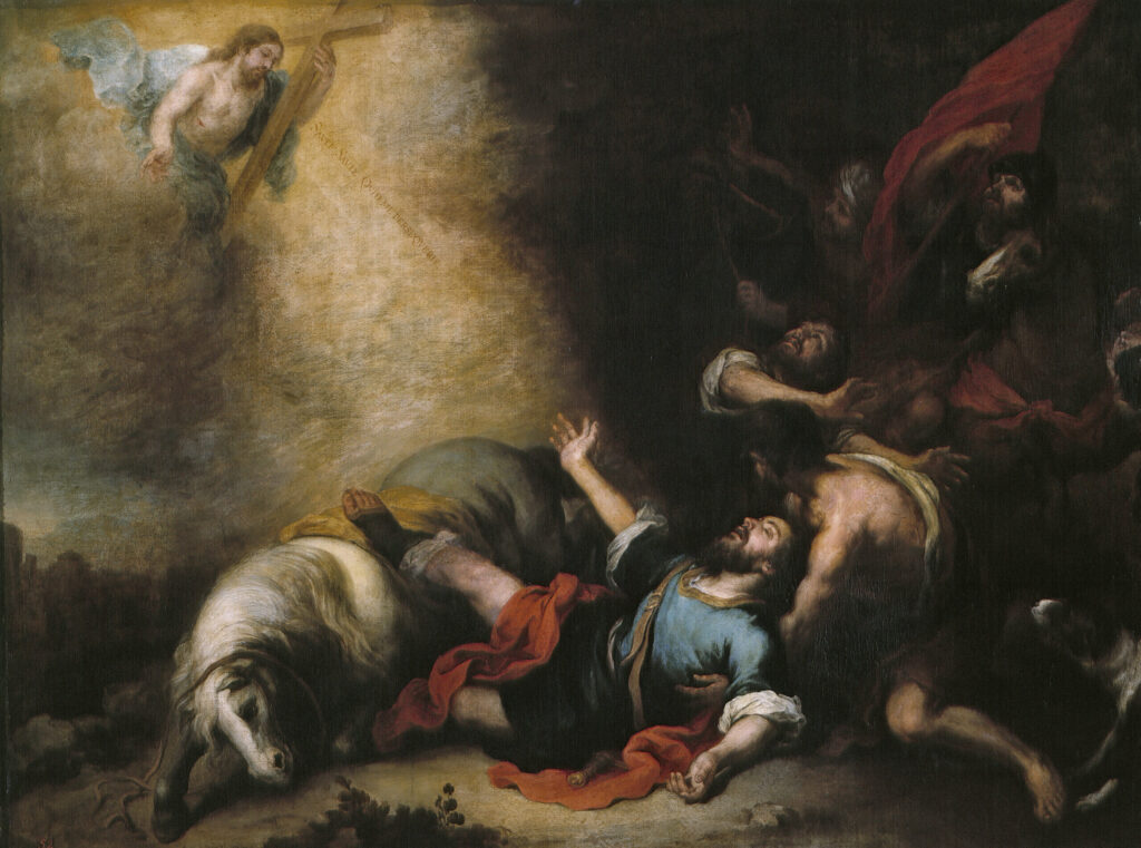 Bartolomé Esteban Murillo, The Conversion of Saint Paul, 1675–1682 Oil on canvas, 49.2 × 66.5 in Museo del Prado, Madrid
