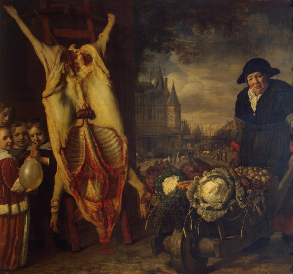 Bartholomeus van der Helst, The Nieuwmarkt in Amsterdam, 1666 Oil on canvas, 79.1 × 86.6 in Hermitage Museum, Saint Petersburg
