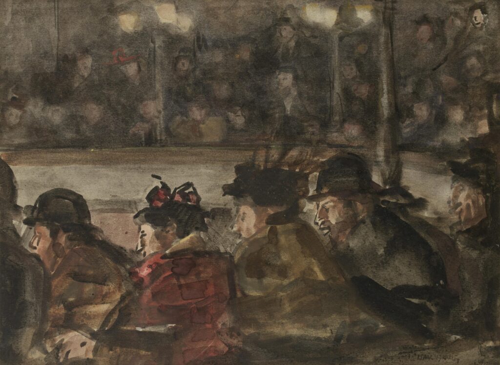 Isaac Israëls, At the Circus, Undated Watercolor on paper, 9.6 × 13.2 in Private Collection
