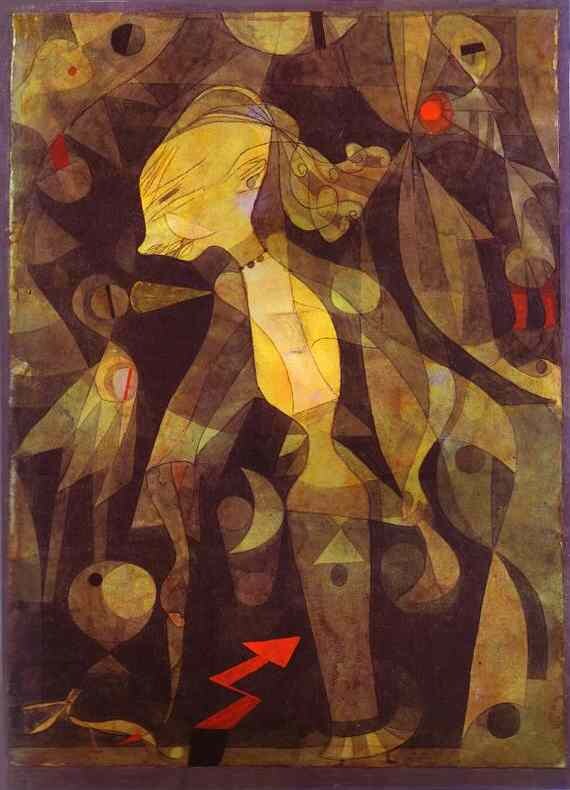 Paul Klee, A Young Lady’s Adventure, 1922 Watercolor on paper, 17.2 × 12.1 in Tate, London