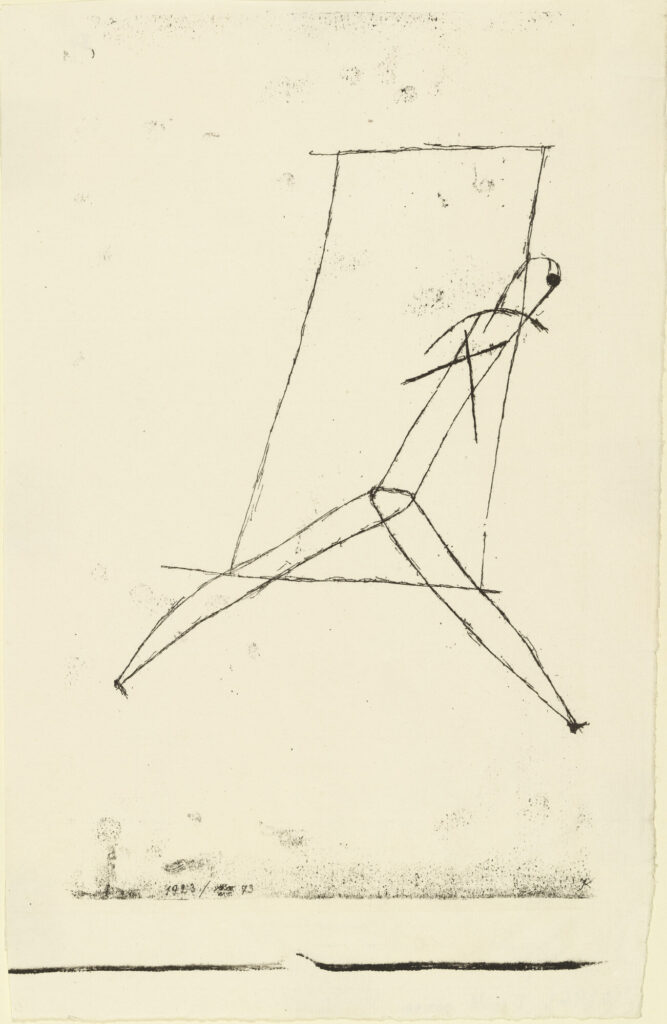 Paul Klee, Striding Out, 1923 Lithograph, 10.1 × 6.1 in Museum of Modern Art, New York
