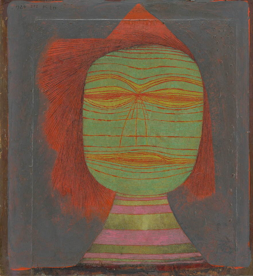 Paul Klee, Actor’s Mask, 1924 Oil on canvas mounted on board, 14.5 × 13.4 in Museum of Modern Art, New York