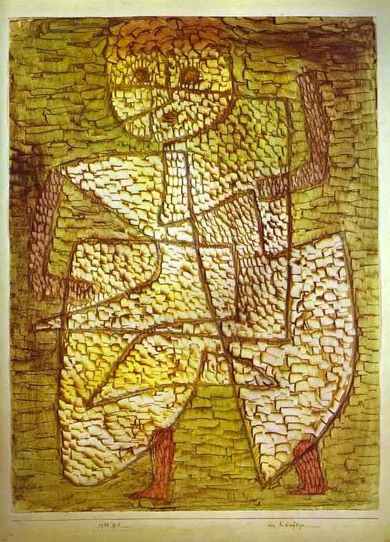 Paul Klee, The Future Man, 1933 Watercolor applied by spatula, 24.3 × 18.1 in Zentrum Paul Klee, Bern