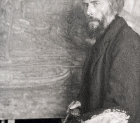 Photograph of William Degouve de Nuncques in His Studio, 1917 Photograph, 5.3 × 3.8 in Royal Museums of Fine Arts of Belgium, Brussels