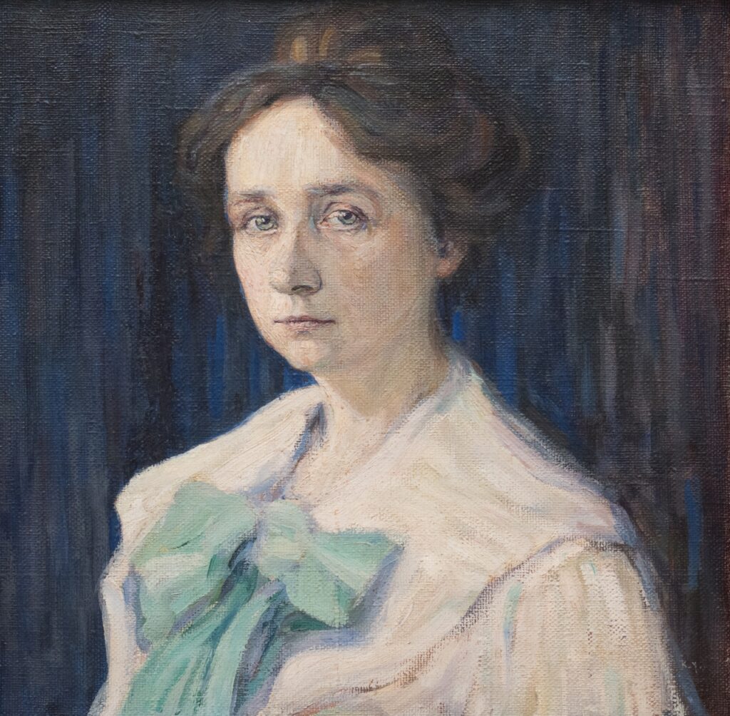 Gabriele Münter, Self-Portrait, c 1909–1910 Oil on cardboard, 19.3 × 13.2 in Thyssen-Bornemisza National Museum, Madrid