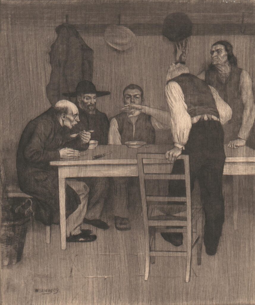 William Strang, The Soup Kitchen, 1889 Etching and mezzotint on wove paper, 11.8 × 10 in Yale Center for British Art, New Haven