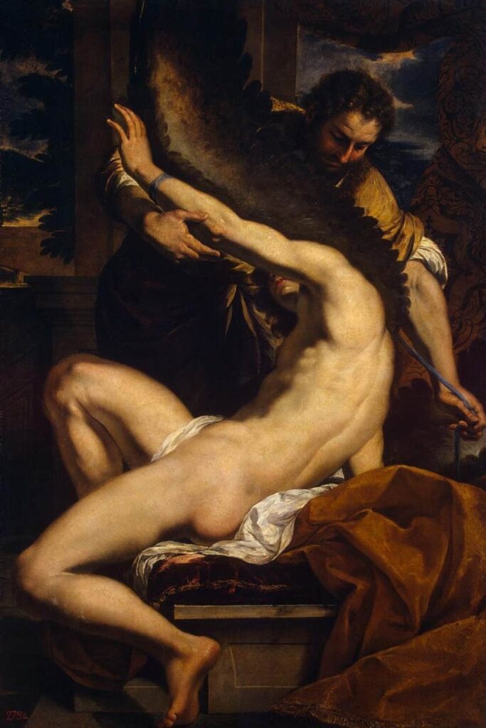 Charles le Brun, Daedalus and Icarus, 1645–1646 Oil on canvas, 74.8 × 48.8 in State Hermitage Museum, Saint Petersburg