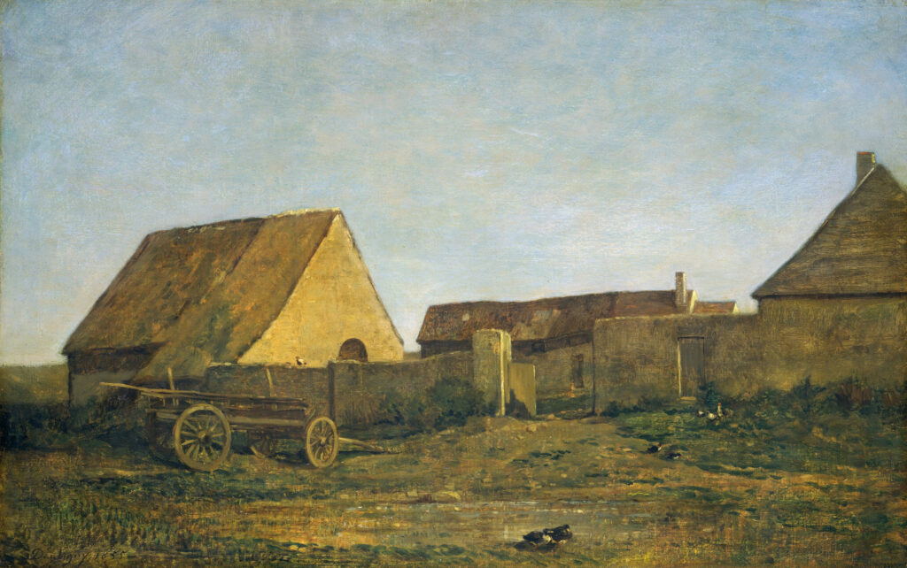 Charles-François Daubigny, The Farm, 1855 Oil on canvas, 20.2 × 32 in National Gallery of Art, Washington DC