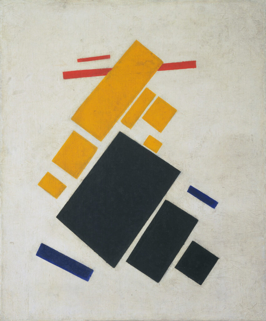 Kazimir Severinovich Malevich, Suprematist Composition: Airplane Flying, 1915 Oil on canvas, 22.9 × 19 in The Museum of Modern Art, New York