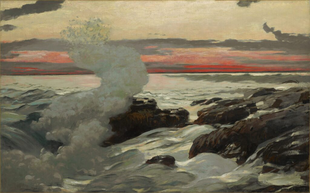 Winslow Homer, West Point, Prout's Neck, 1900 Oil on canvas, 30.1 × 48.1 in Clark Art Institute, Williamstown, Massachusetts