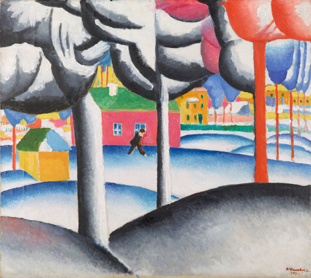 Kazimir Severinovich Malevich, Winter Landscape, after 1927 Oil on canvas, 19.1 × 21.3 in Museum Ludwig, Cologne, Germany