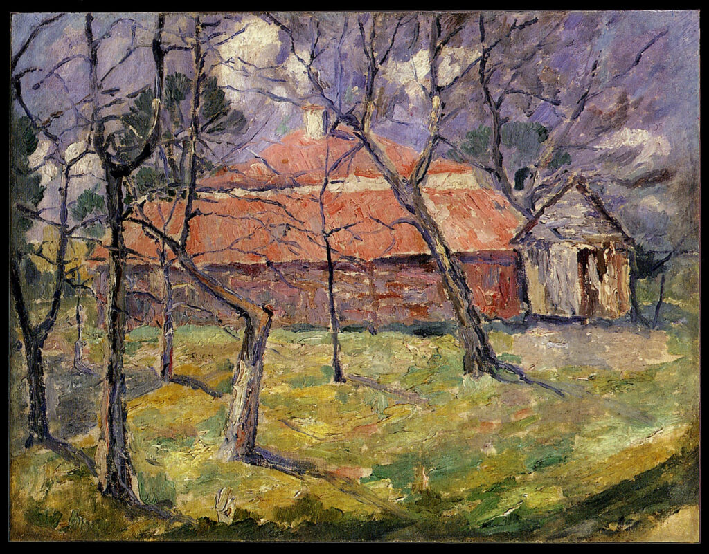 Kazimir Severinovich Malevich, Landscape near Kyiv, 1930 Oil on canvas, 19 × 25 in State Tretyakov Gallery, Moscow