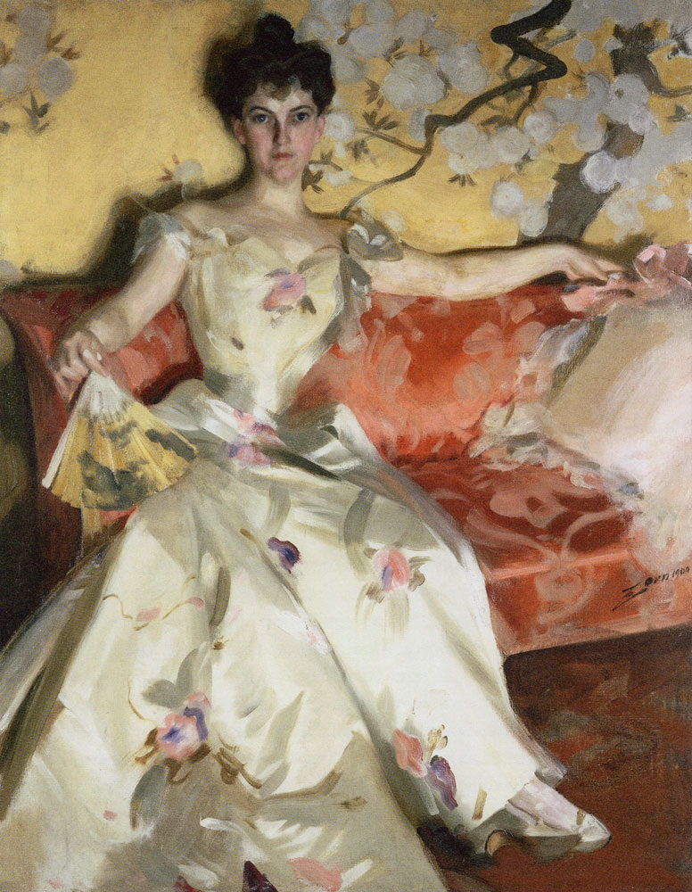 Anders Zorn, Portrait of Elizabeth Sherman Cameron, 1900 Oil on canvas, 58.1 × 44.7 in Private Collection