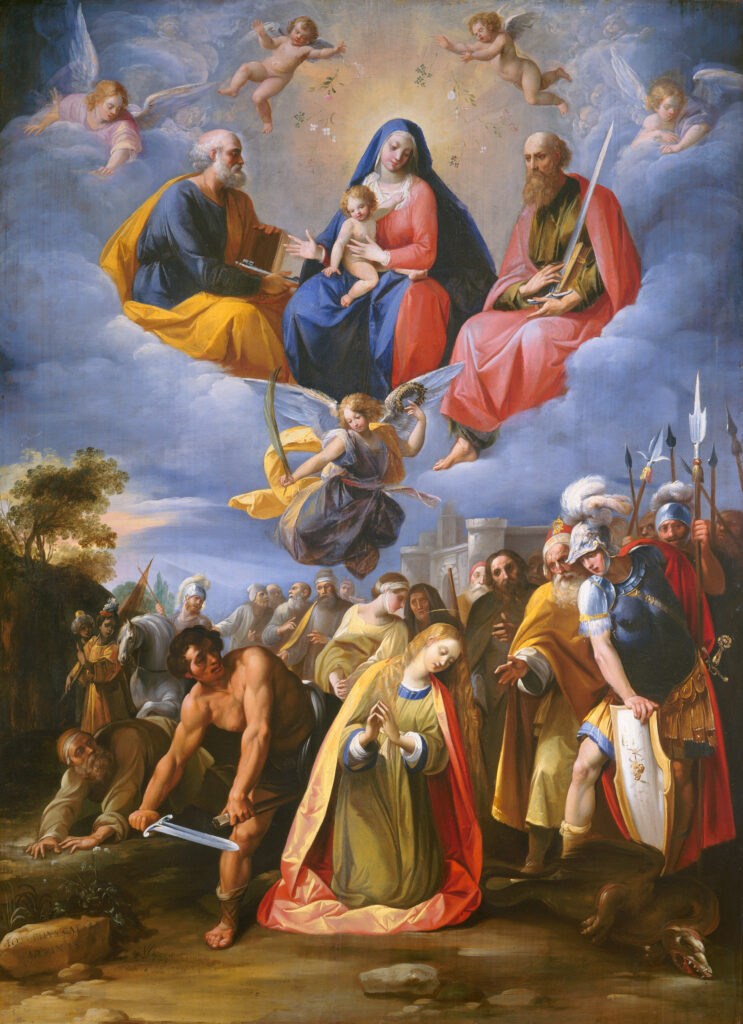 Cavaliere d'Arpino, Martyrdom of Saint Margaret, c 1608–1611 Oil on panel, 33.5 × 24.6 in National Gallery of Art, Washington DC