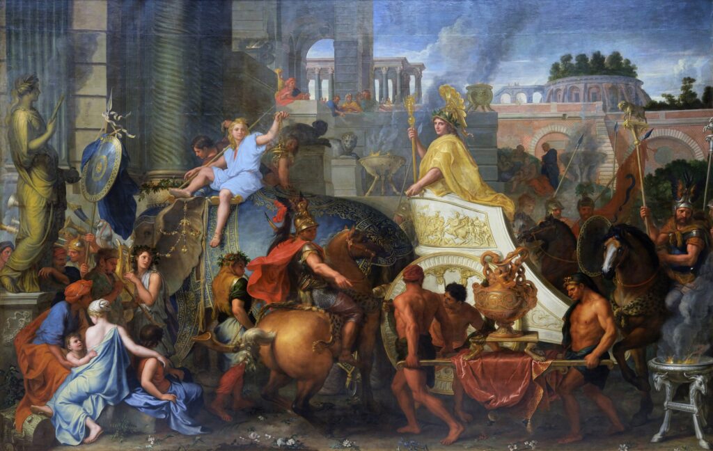Charles le Brun, Alexander Entering Babylon, c 1664–1665 Oil on canvas, 177.2 × 278.3 in Louvre Museum, Paris