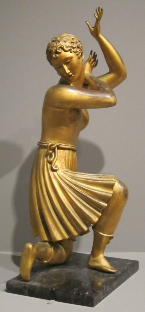 Elie Nadelman, Dancing Girl, 1916–1918 Gilded bronze and marble, dimensions unverified Honolulu Museum of Art