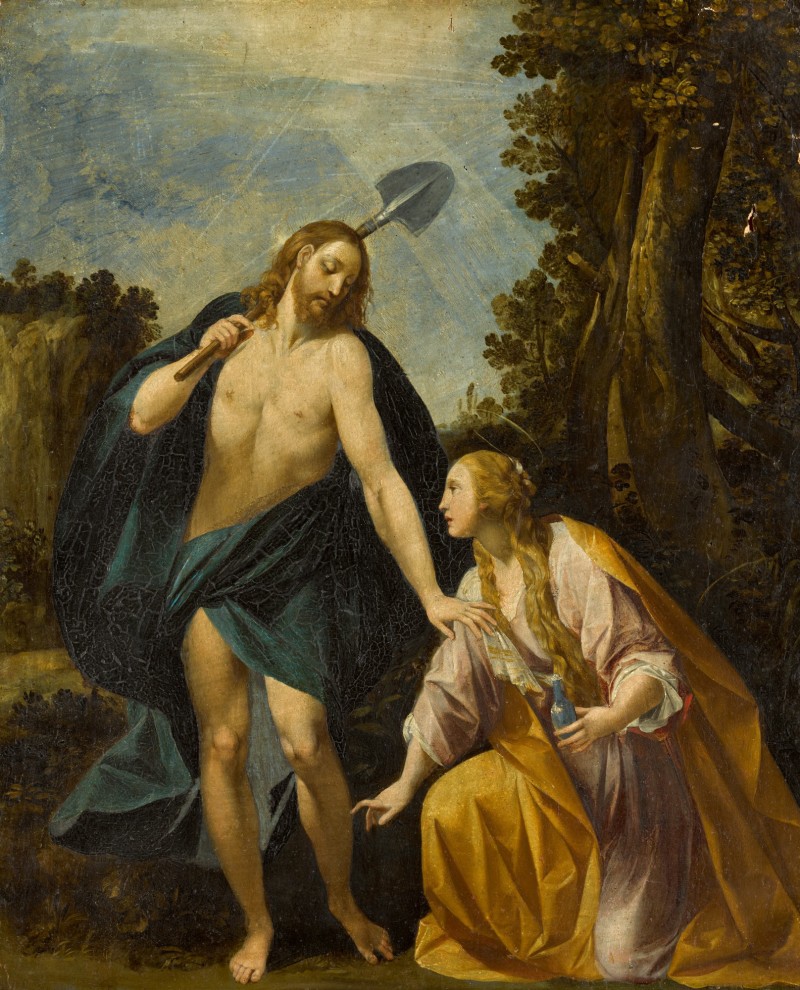 Cavaliere d'Arpino, Christ Appearing to Mary Magdalene Oil on pine panel, 17.7 × 14.5 in Private Collection