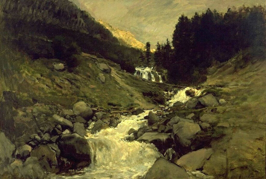 Charles-François Daubigny, The Cascade of Mahoura, Cauterets, c 1873 Oil on canvas, 32.3 × 46.9 in Museum Boijmans Van Beuningen, Rotterdam