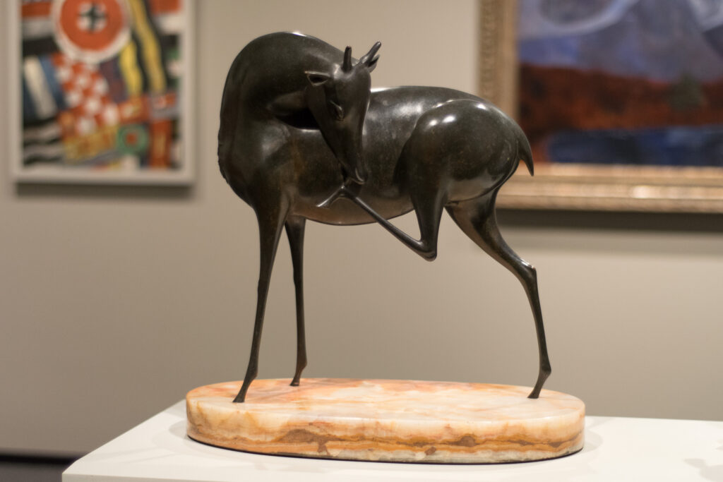 Elie Nadelman, Fawn, cast by c 1916–1917 Bronze, 18.5 × 17 × 9.5 in (excluding base) National Gallery of Art, Washington DC