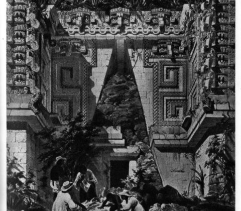 Frederick Catherwood, Gateway of the Great Teocallis, Uxmal, 1844 Lithograph