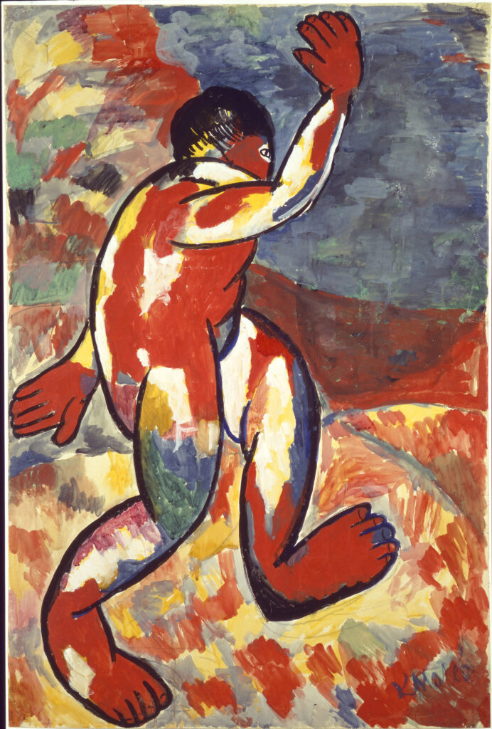 Kazimir Severinovich Malevich, Bather, 1911 Gouache on paper, 41.3 × 27.2 in Stedelijk Museum Amsterdam