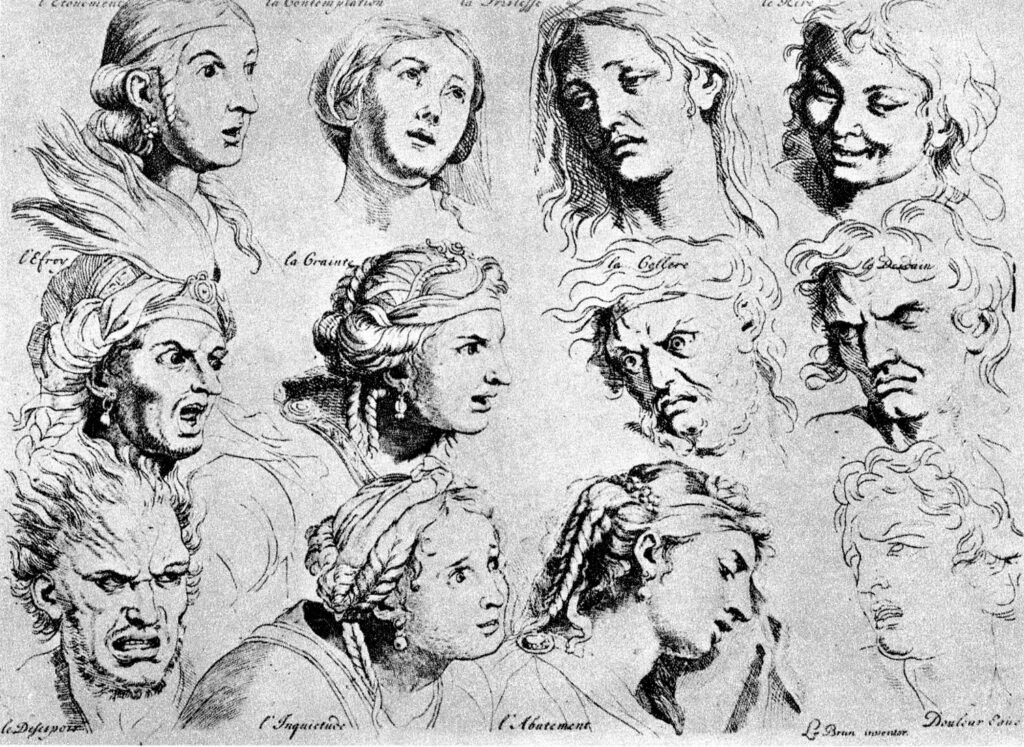 Charles le Brun, Study of the Expressions, Date unverified Print after Charles Le Brun (provisional description), Dimensions unverified Collection unverified