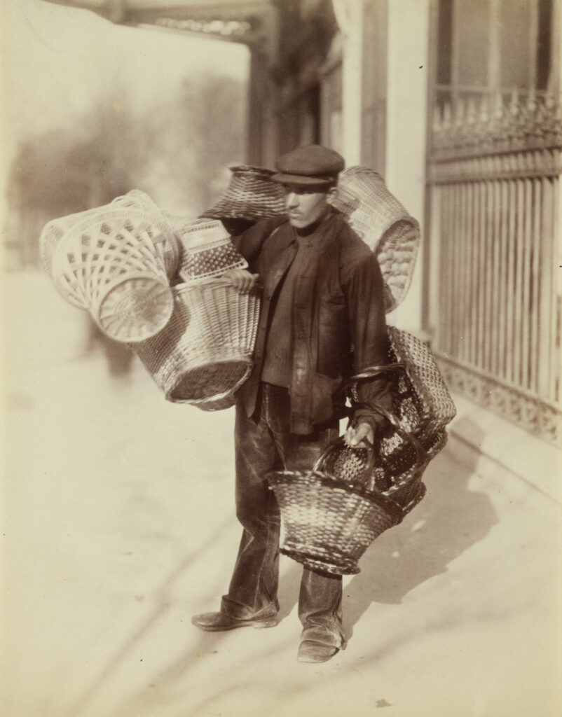 Eugène Atget, Basket Seller, 1899–1900 Albumen silver print, 8.4 × 6.6 in Museum of Modern Art, New York